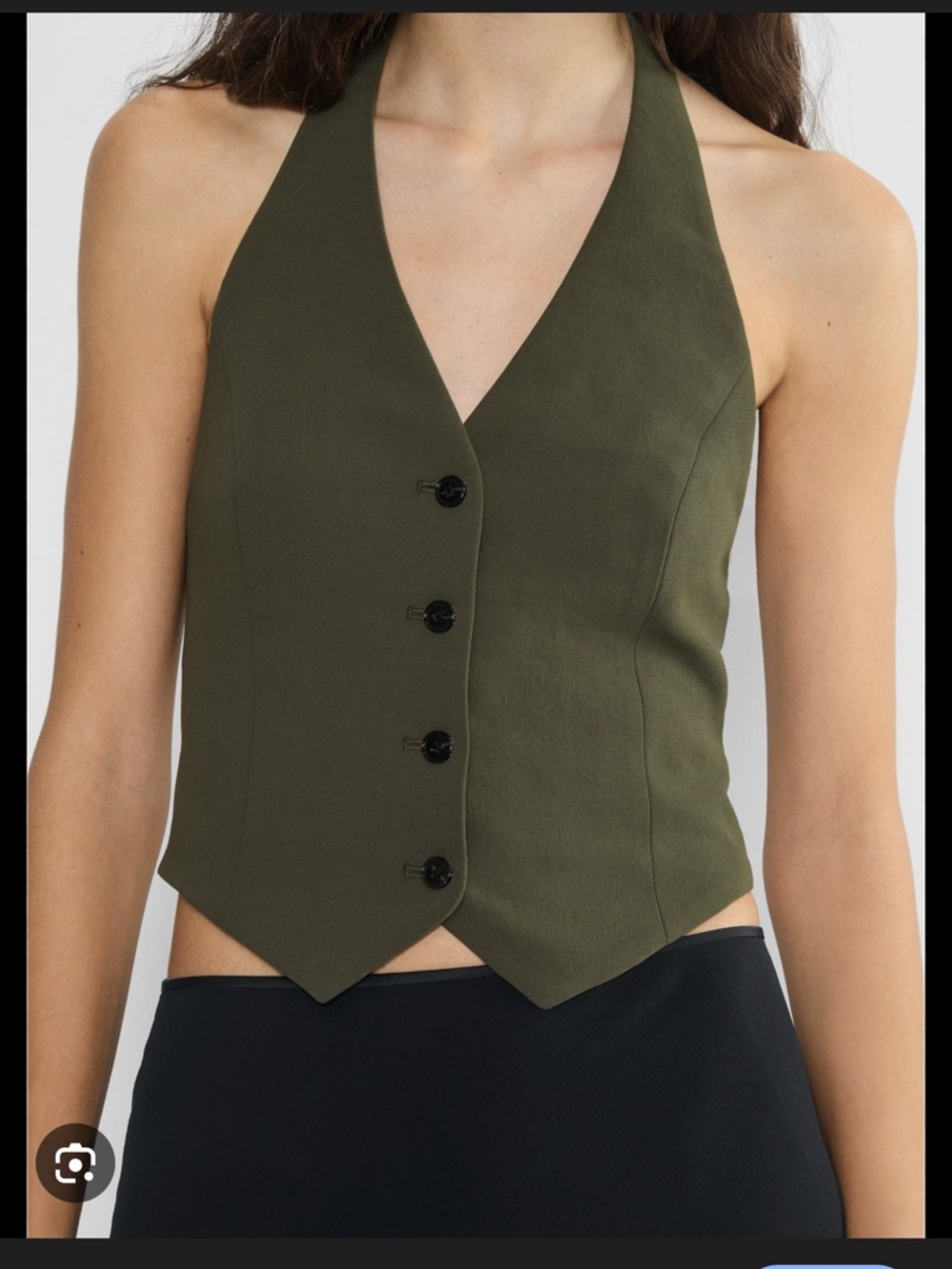 Wilfred Olive Green Halter Vest